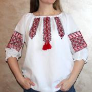 Біла вишиванка "Дарина" з коротким рукавом купити Київ