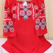 Шифонова вишиваночка "Магія червоного" фото