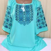 Шифонова вишиванка "Блакитні візерунки" купити