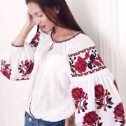 Стильна бохо вишиванка на льоні "Амелі" фото