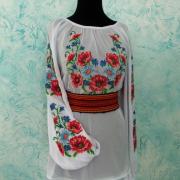Женская вышиванка "Полевые цветочки"
