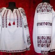 Женская вышиванка с мережками "Праздничная ружа" фото Крестик Киев