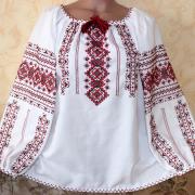 Женская традиционная вышиванка "Кудрявая сварга" фото Крестик