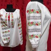 Женская вышиванка с розами "Эффект мережки" фото Крестик Киев