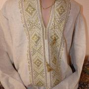 Мужская качественная вышиванка счетной гладью Киев