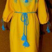 Вышитое женское платье "солнечное поле" купить