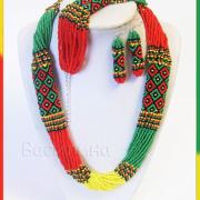 Набір "Український": сережки, намисто і браслет купити