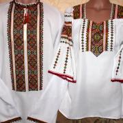 Парные вышиванка "Низинка разноцветная" фото