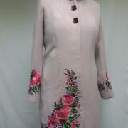 Кашемировое пальто с вышивкой  фото