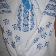 Вишиванка для дівчинки "Блакитні троянди"