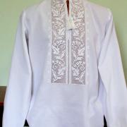 Мужская вышитая рубашка "белоснежная гладь" заказать