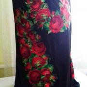 Женская вышиванка на шифоне "Цветочный луг 1" фото