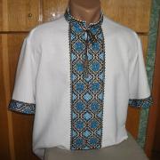 Муская вышиванка воротник стойка