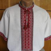 Летняя вышиванка для мужчин с коротким рукавом