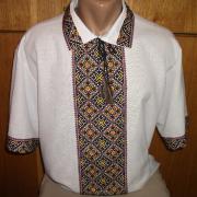 Летняя мужская вышиванка с коротким рукавом