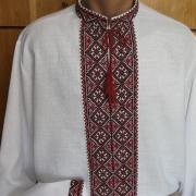 Мужская вышиванка с богатой вышивкой купить Киев