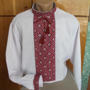Купить мужскую вышиванку на домотканом полотне