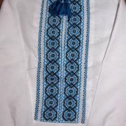 Вышиванка для мальчика - черно-синяя