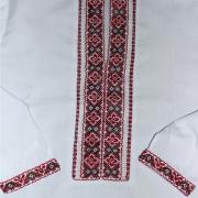 Детская украинская вышиванка на мальчика - черно-красная