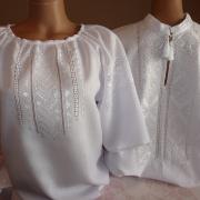 Заказать парные вышиванки белым по белому