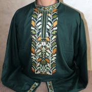 Зелена чоловіча вишиванка "Президентська" купити Прилуки