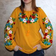 Жовта жіноча вишиванка "Ясне сонечко" купити Харків