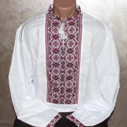 Біла українська вишиванка "Рекрут" купити Харків
