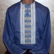 Синя чоловіча сорочка "Бунчужний" купити