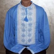 Чоловіча синя вишита сорочка "Мольфар" купити Черкаси