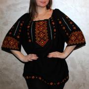 Чорна вишита блузка "Пікассо" замовити