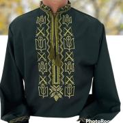 Чоловіча вишиванка "Тризуб сили" купити чоловічу вишиванку