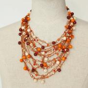 Елегантне етнічне українське намисто "Медовий рай" український дизайн