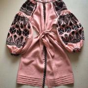 Коралове плаття вишиванка бохо "Кармен" фото вишиванок