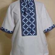 Мужская вышиванка "Синий огонь"