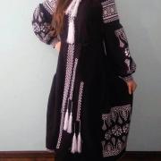 Жіноче чорне вишите плаття "Оберіг" купити вишиванки Харків