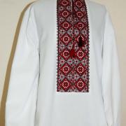 Мужская вышиванка "Красно-черные ромбы"