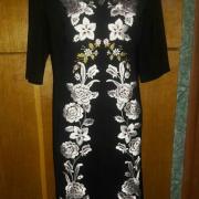 Длинное черное платье вышиванка "Камалия" фото