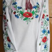 Женская блузка - маки и васильки