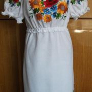 Украинское вышитое платье - маки и подсолнухи