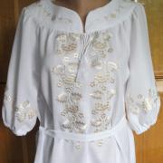 Украинское вышитое платье - белая калина