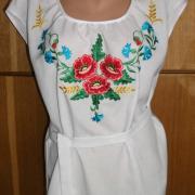 Украинское вышитое платье без рукавов