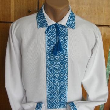 Украинская вышиванка мужская с орнаментом